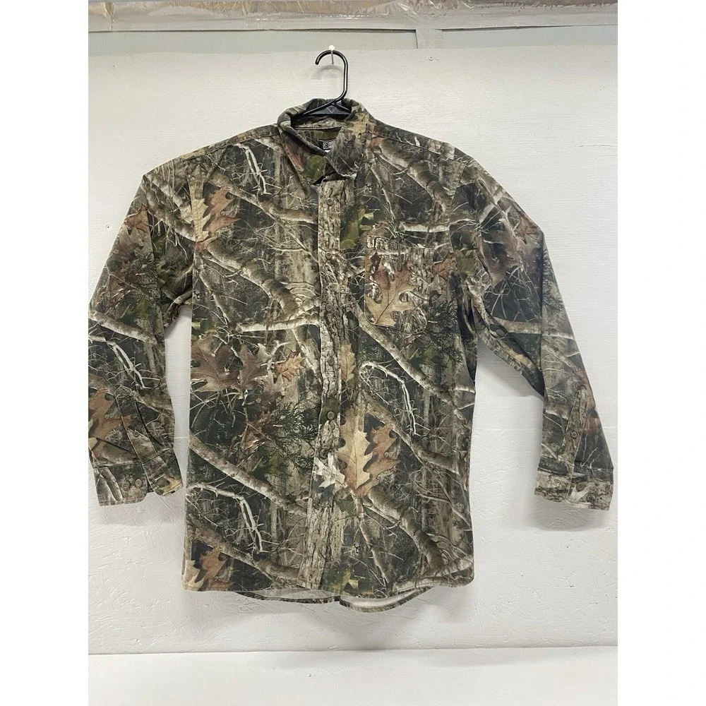 Ridge Hunter Shirt Mens XL Real Tree Camo Tree Long Sleeve Button Up Top Country